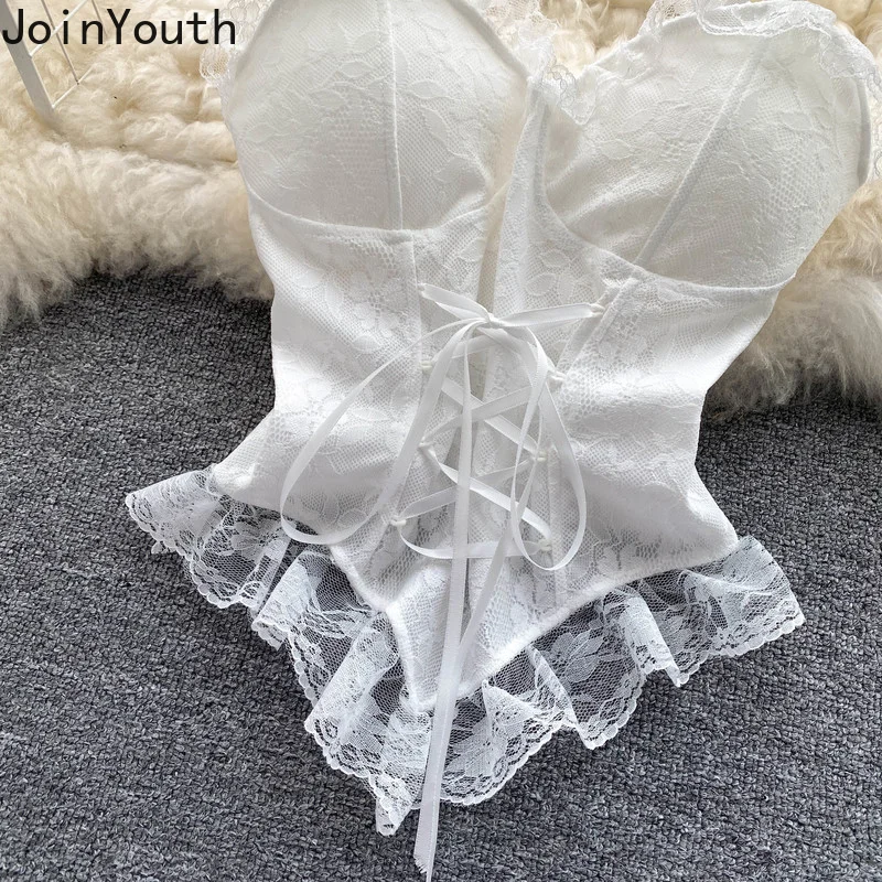 Y2k одежда блузки сексуальные укороченные топы Женский корсет кружевная