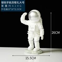 1pc resin spaceman sculpture home desktop decoration astronaut figure statue educational toys figurine kids gift salute big size