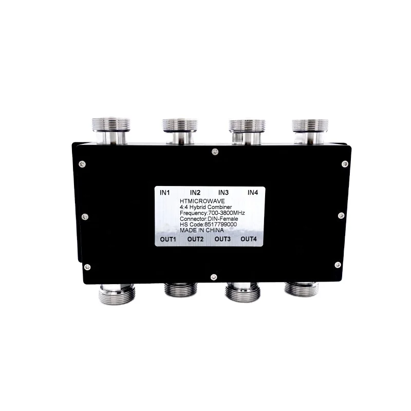 

Factory Price 5G Wide band 698 - 3800MHz 7/16 DIN Female Connector Mobile Signal Booster 4 in 4 out Hybrid Combiner