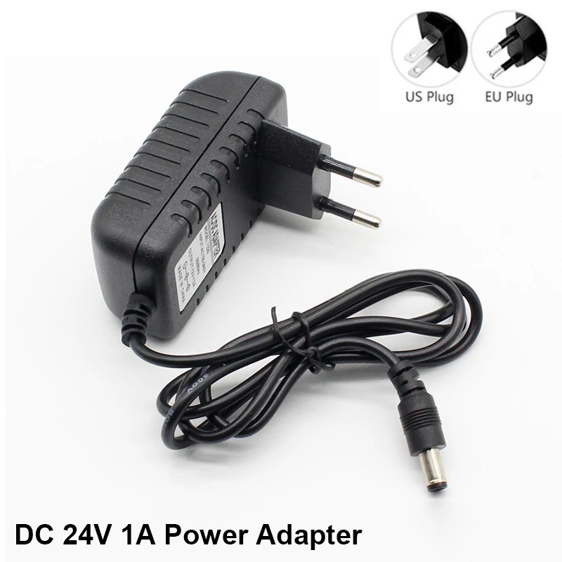 24v 1a Universal Power Supply Adapters 110v-220v To 24 Volt Converter Adaptor Charger For Led Strip Light Eu Us Plug