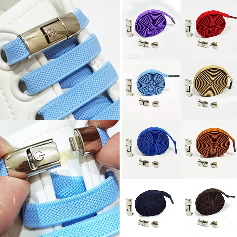 

Shoe Buckle Quick Lazy Laces Shoelace for Sneakers No Tie Shoelace Round No Tie Shoelaces Elastic Shoe Laces