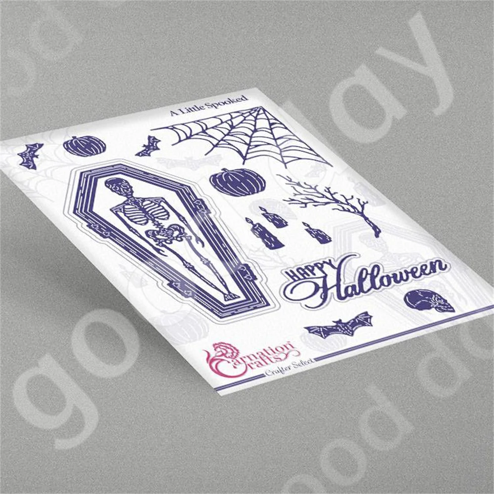 

2022 New Arrival A Little Spooked Metal Cutting Dies Scrapbook Diary Decoration Embossing Template Diy Greeting Card Handmade