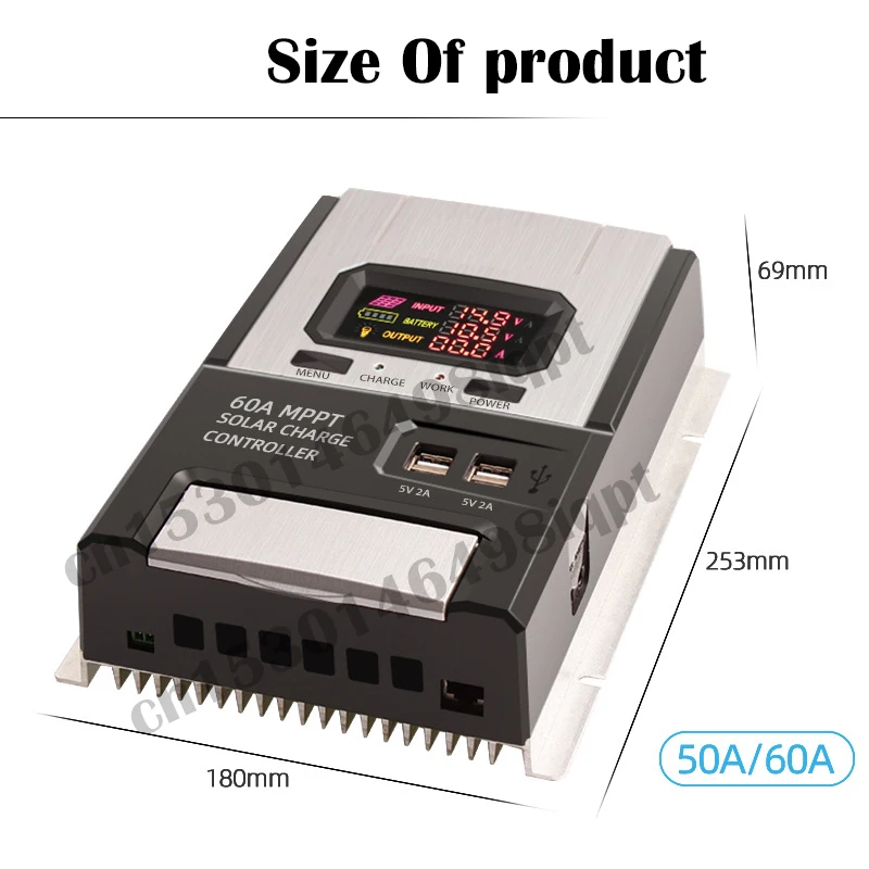 Регулятор заряда солнечной батареи 12 в 24 10 А 20 30 40 50 60 MPPT с 4 USB-портами для 100 Вт 200 300