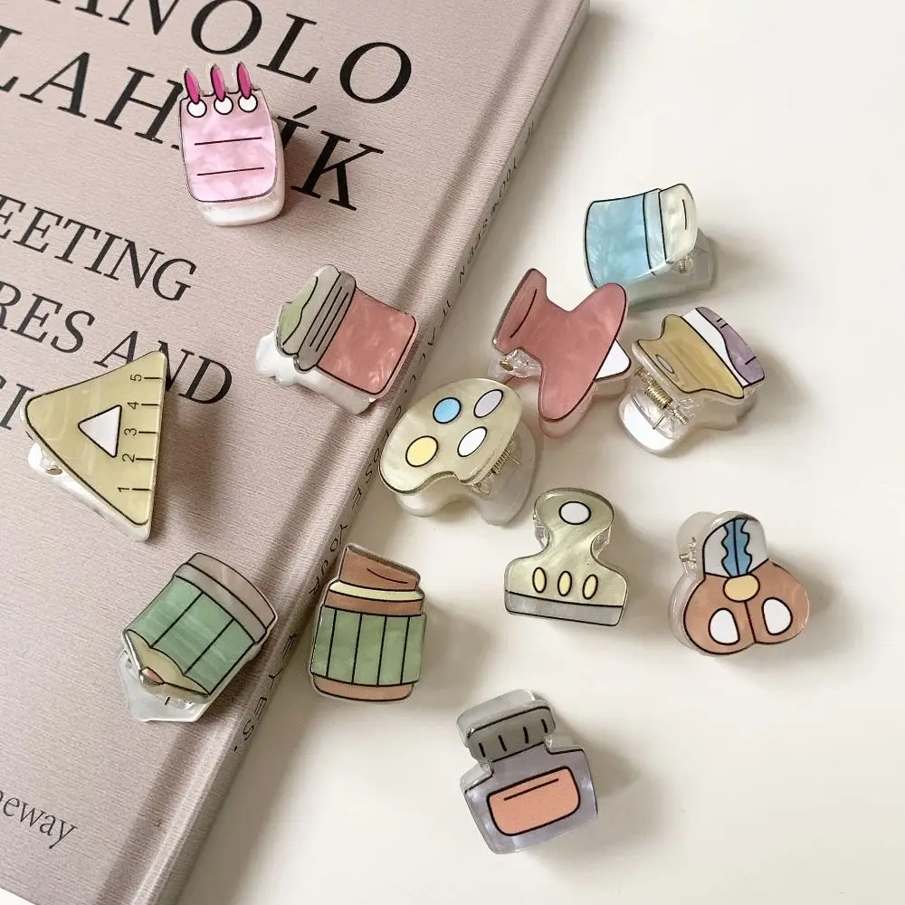 Модные акриловые канцелярские принадлежности мини-когти для волос милая линейка