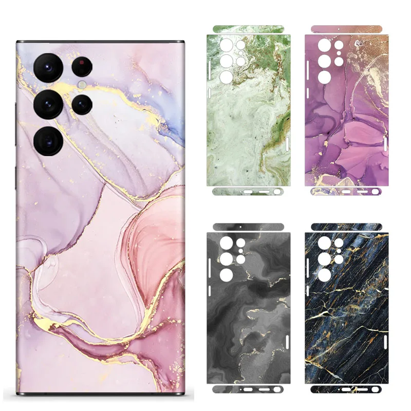 

Защитная пленка с мраморным рисунком для Samsung S22 Ultra Plus