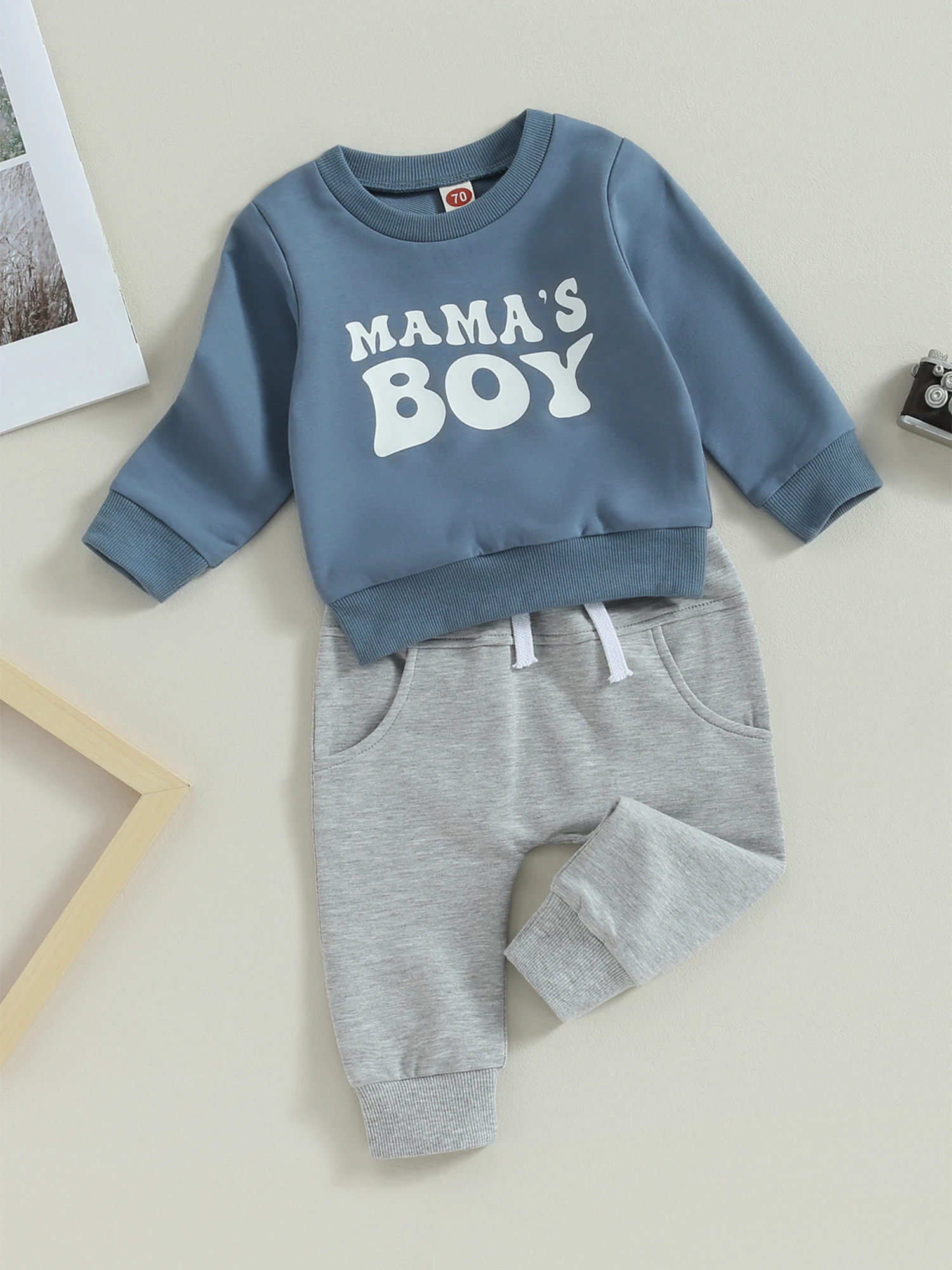 

Комплект из 3 предметов для маленьких мальчиков, пуловер с надписью, свитшот, футболка с длинным рукавом и брюки-джоггеры, восхитительный наряд для новорожденных и