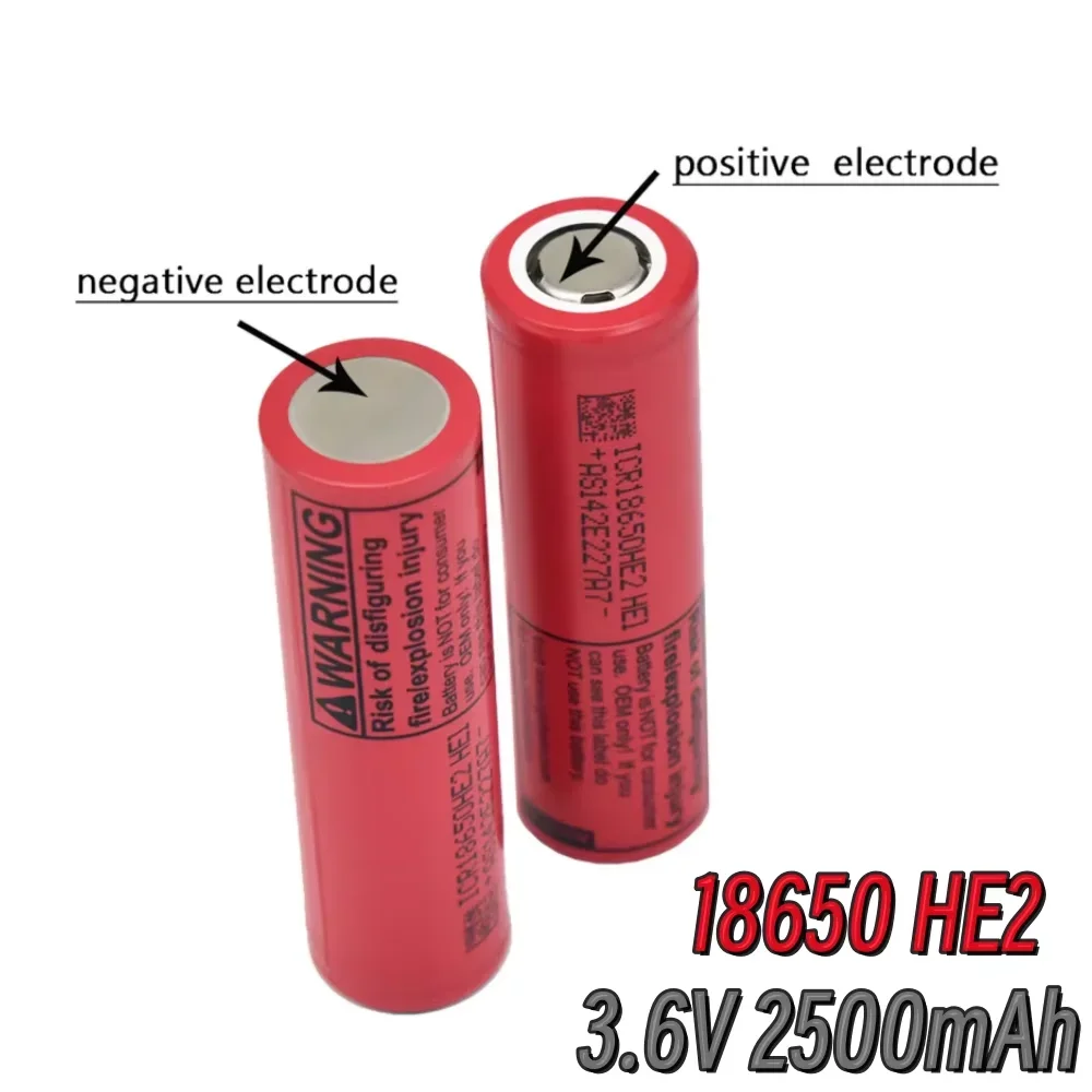 ICR18650 HE2 3 6 В 2500 мАч литий-ионная аккумуляторная батарея для электроинструментов