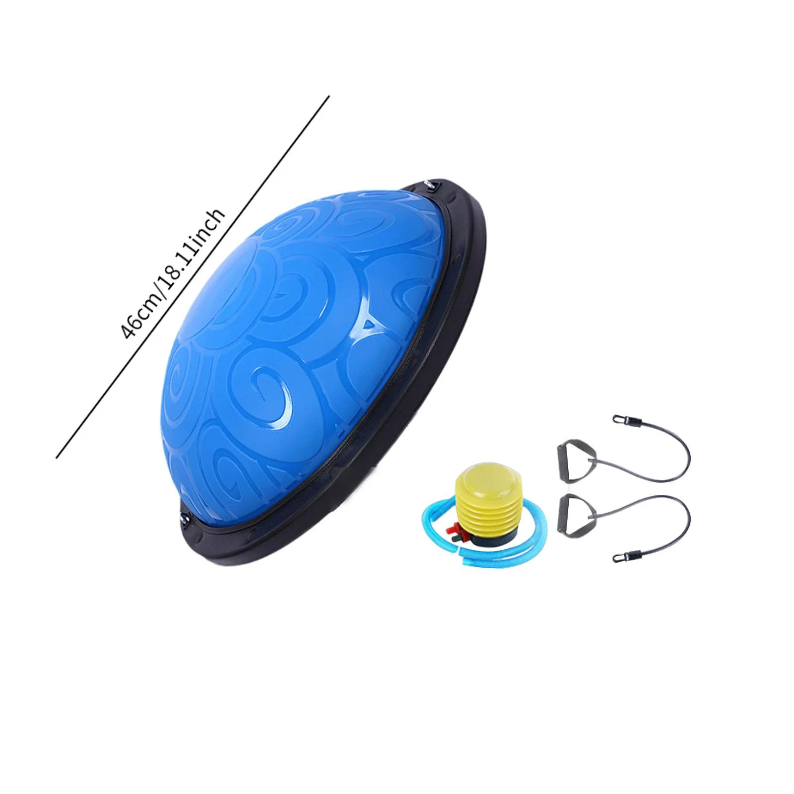 Balance Ball 18 inch Anti Slip Half Exercise for Fitness Gym Pilates