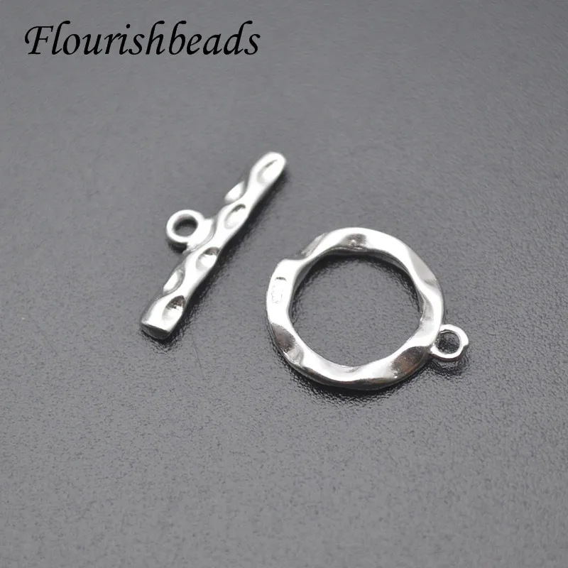 

925 Sterling Silver Toggle Clasps Hook for DIY Bracelets Necklace Findings for High Quality Fancy Jewelry Making 5set/lot