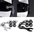 4 шт. автомобильные шины воздушный клапан гаечный ключ Противоугонная Пылезащитная Крышка для VW GR SR Golf 4 5 6 MK7 GTI Polo Jetta Sagitar Caddy R32 Touareg логотип