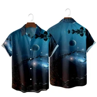 2022 summer short sleeved star universe large medium and small size digital printing shirt mens and womens t shirt shirt r1