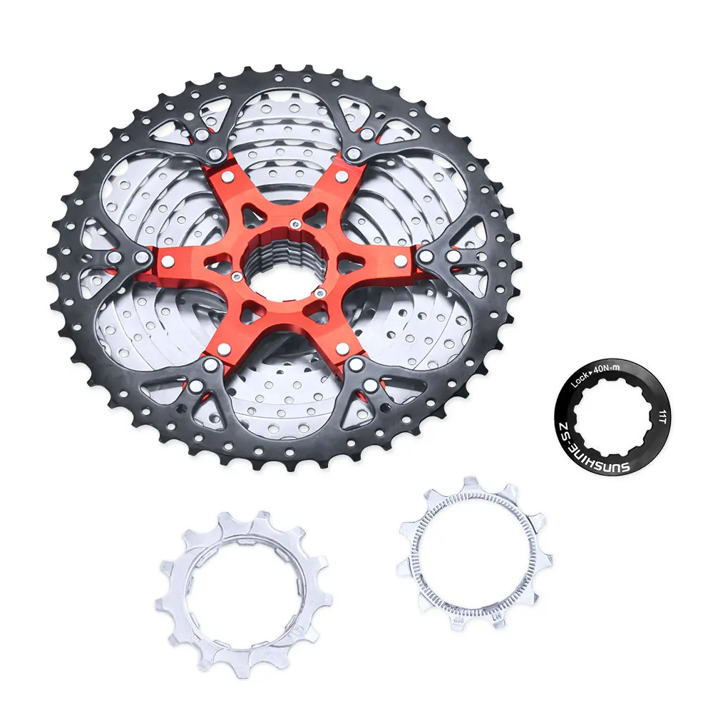 SUNSHINE Mountain Bike 8 9 10 11 12 Speed Cassette Velocidade Bicycle MTB Freewheel Sprocket 36T 40T 42T 46T 50T 52T for SHIMANO