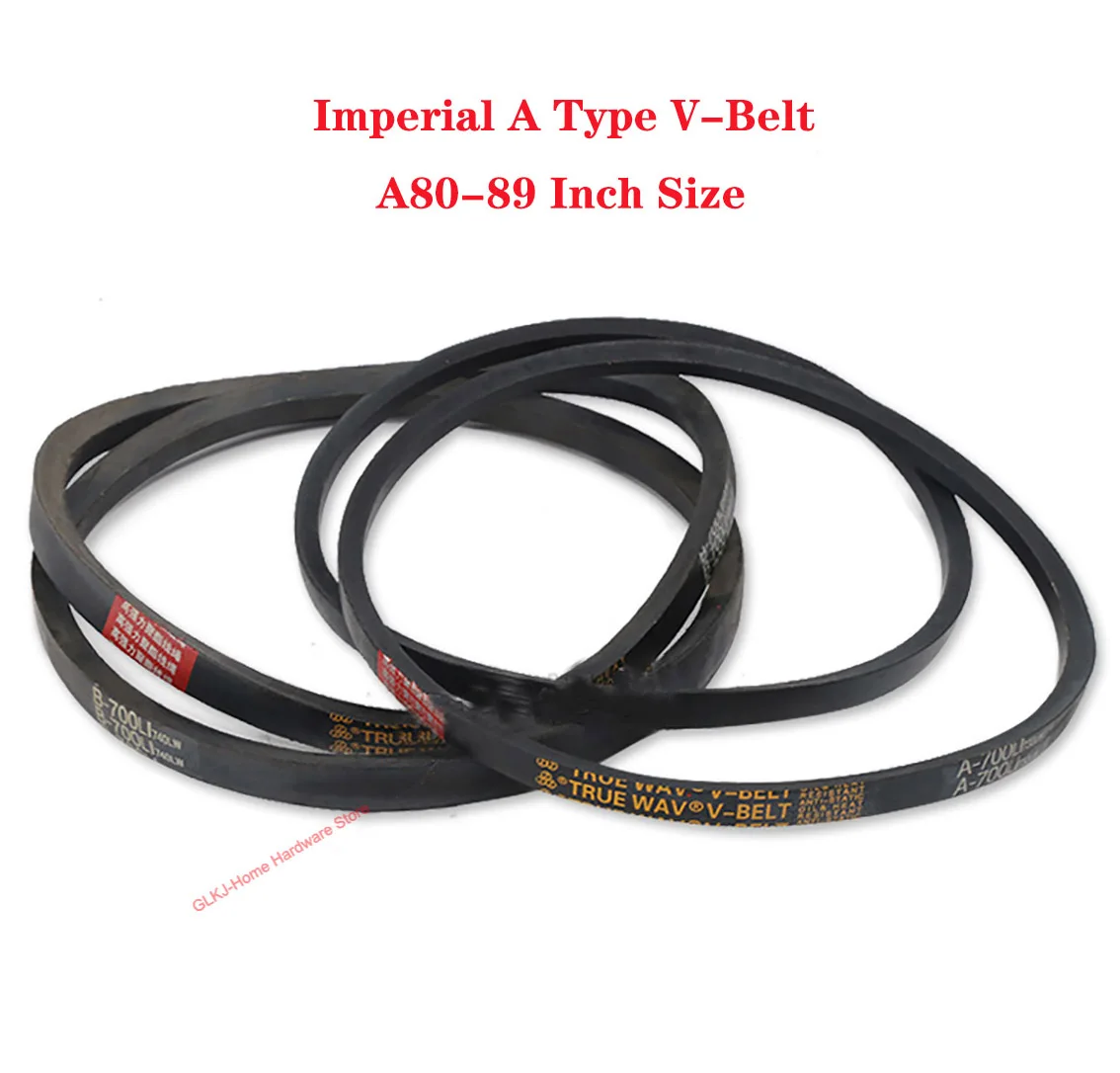 

1Pcs Imperial Triangle Belt A Type A80-89 Inch Size Black Rubber V-Belt Industrial Agricultural Mechanical Transmission Belt