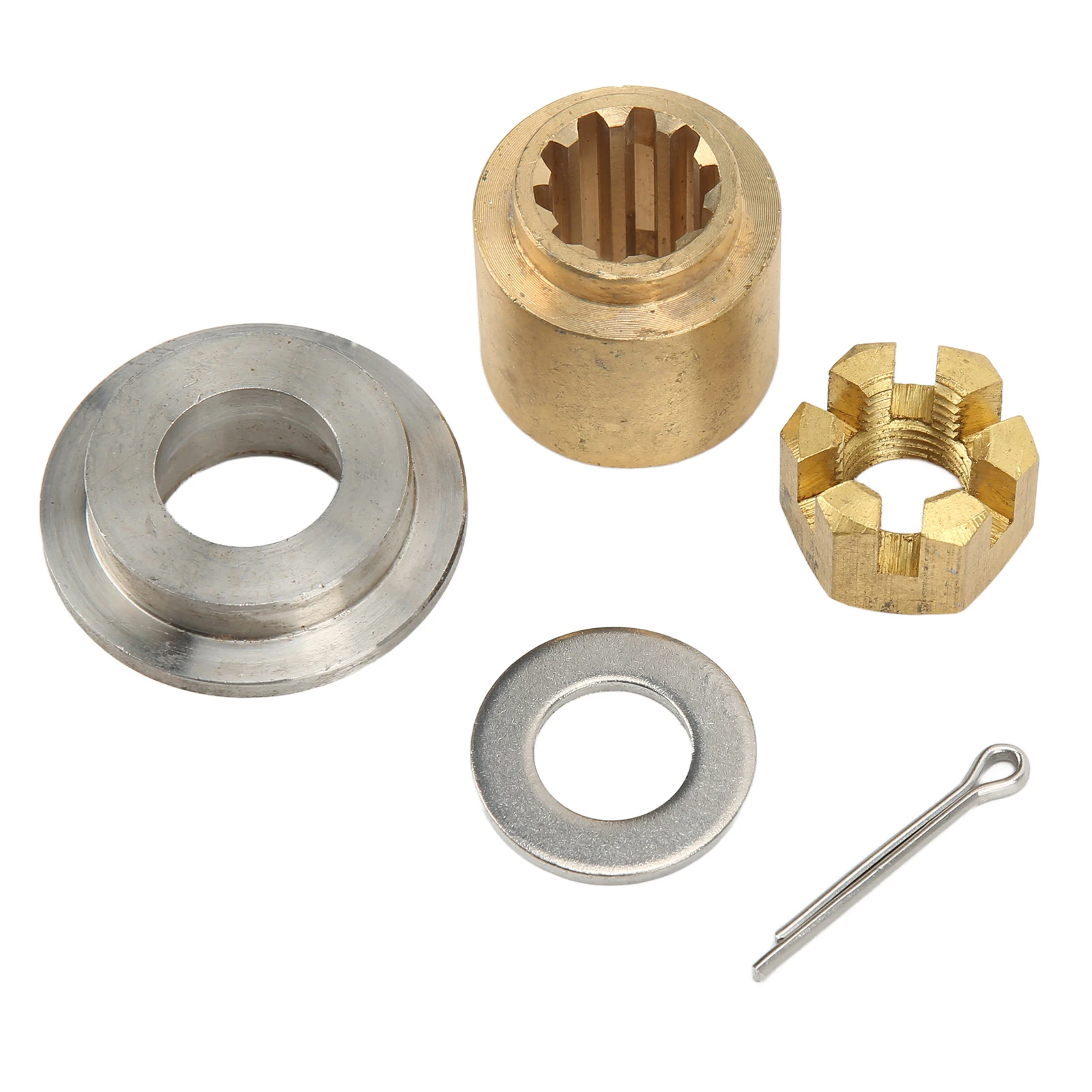 

Propeller Installation Hardware Kit Thrust Washer Bushing Washer Nut Cotter Pin for 2 Stroke 20‑30HP Outboard Engine
