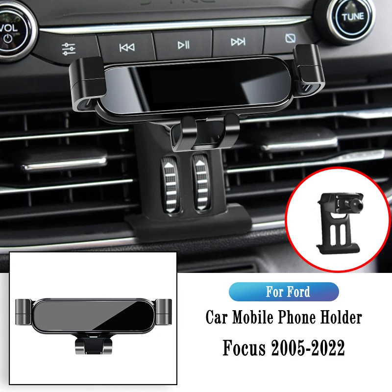 

Metal Car Holder For Ford Focus 2005-2022 Gravity Navigation Bracket GPS Stand Air Outlet Clip Rotatable Support Car Accessories