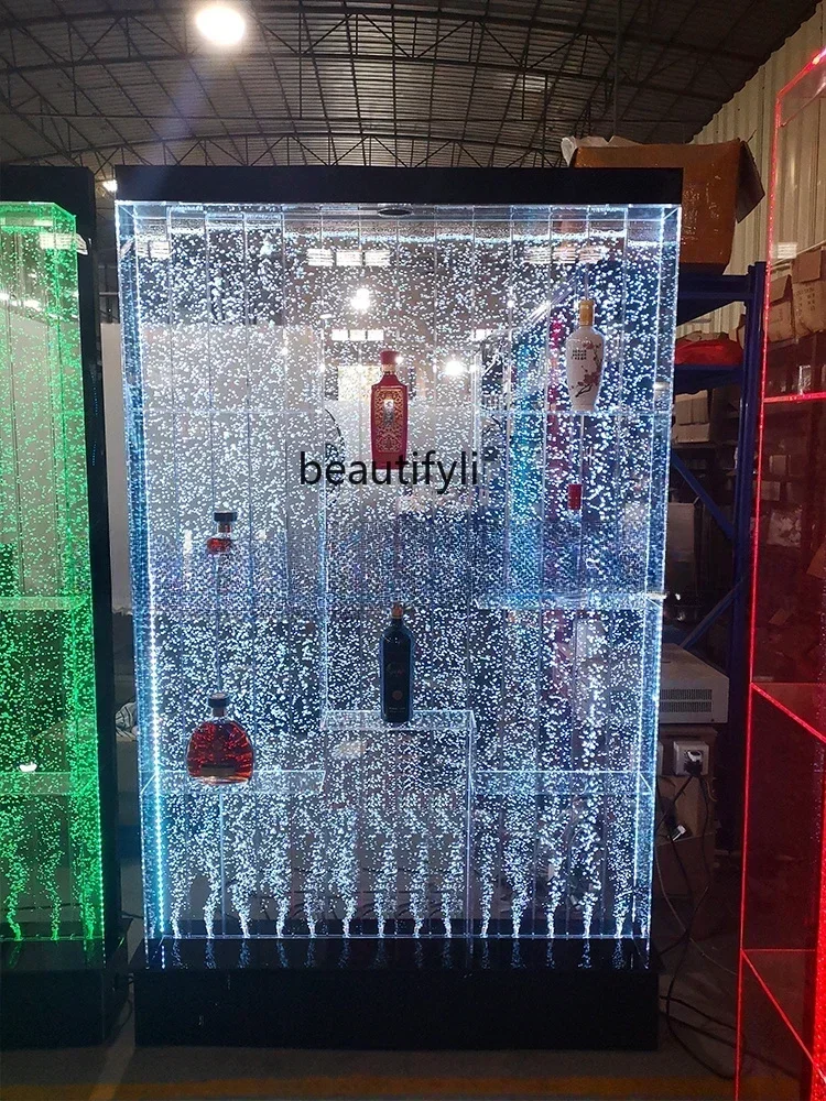 Индивидуальная занавеска для воды настенный винный шкаф пузырьковый экран