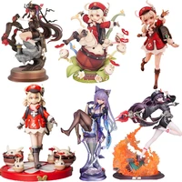 17cm genshin impact klee hibana knight anime figure ganyukeqingpaimon action figure hu tao figurine collection model doll toys