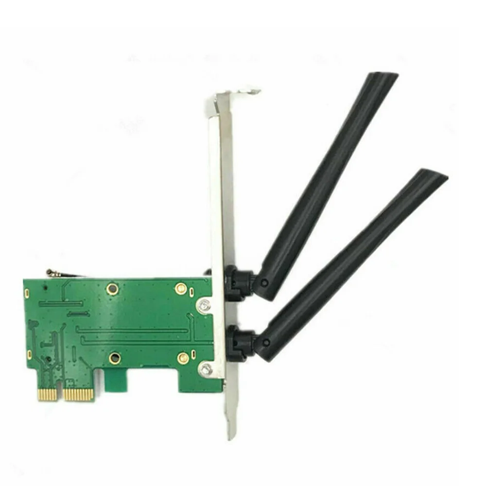 Фото Беспроводная карта адаптера WiFi Mini PCI-E Express на PCI-E с 2 внешними антеннами для ПК №4
