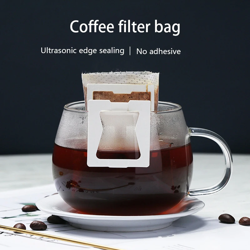 Hanging Ear Coffee Filter Bag Packaging Disposable Coffee Filter Bag Portable 50 Pieces Eco-Friendly Paper Bag for Espresso