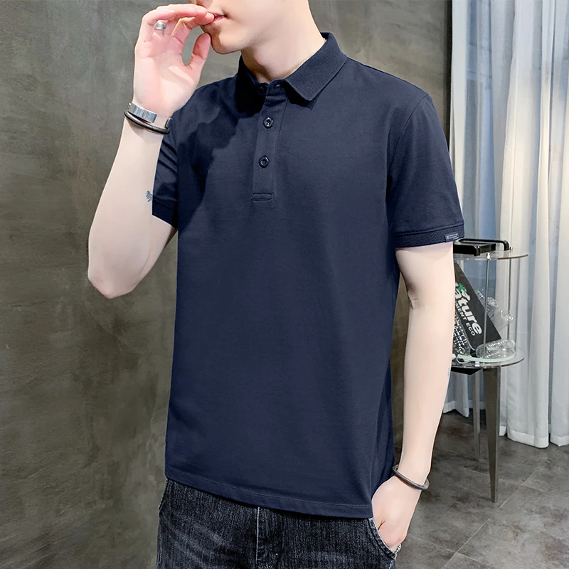 2022 new Personalized Customize men polo shirt short sleeve advertising shirt A1184 letter print black white red navy blue