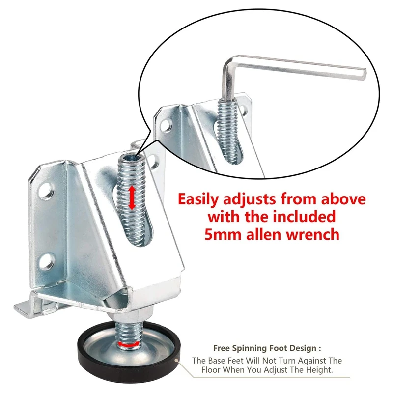 Leveling Feet Heavy Duty Furniture Levelers Adjustable Table Leg