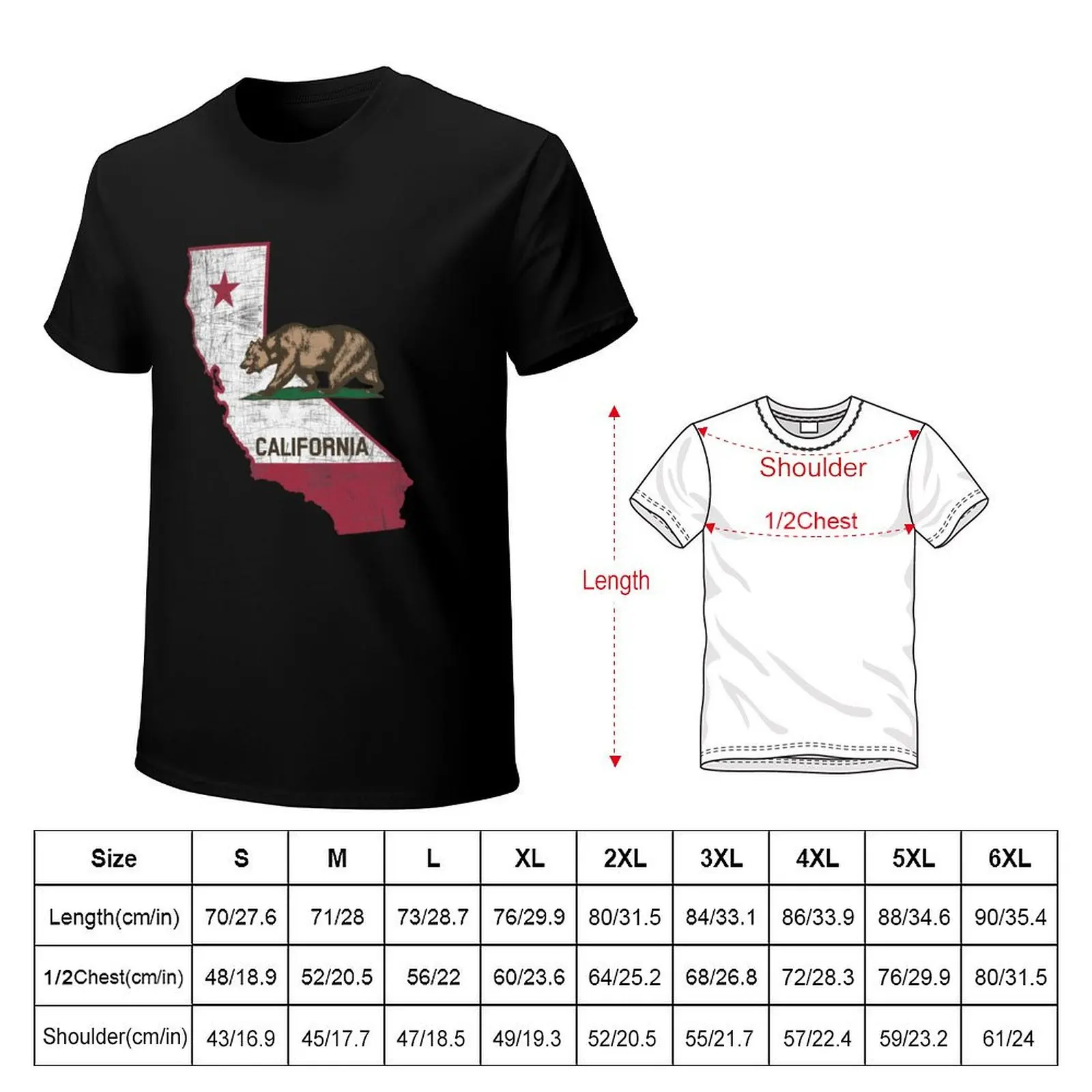 Карта штата Калифорнии - Медведь Cali Grizzly - Футболка из США, забавные подарки, кавайная одежда, мужская тренировочная рубашка (art.: 3920cfdb356fe) - 3920cfdb356fe