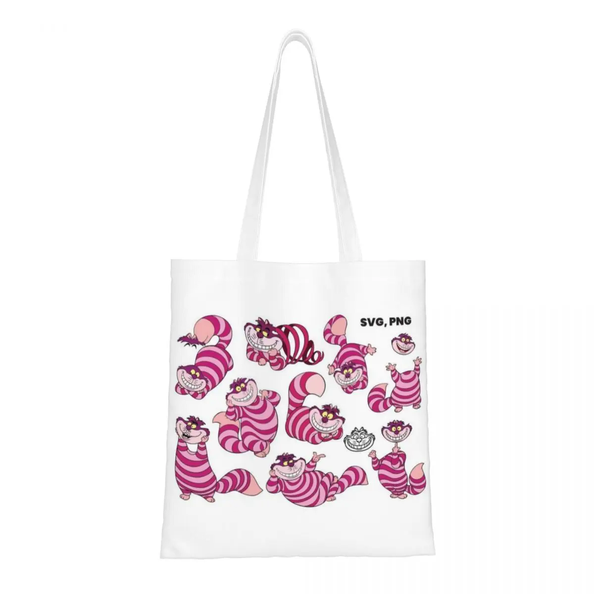 Модная сумка-тоут для покупок Алиса в стране чудес переработка Чеширского кота