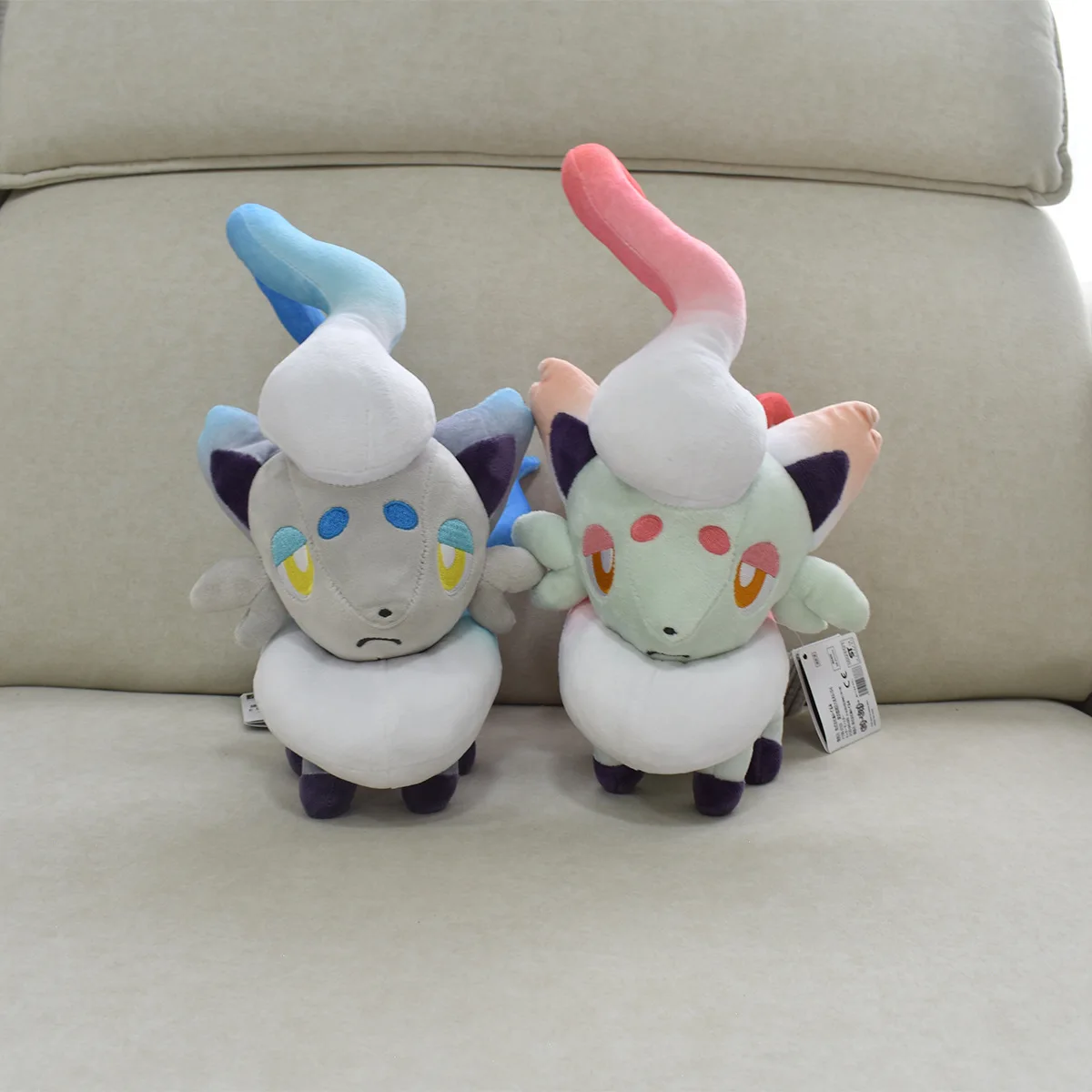 

Милая плюшевая игрушка 27 см Hisui Zorua, кукла в японском стиле, набивная мультяшная Покемон, блестящая Zorua плюши, рождественский подарок для девочки, ребенка