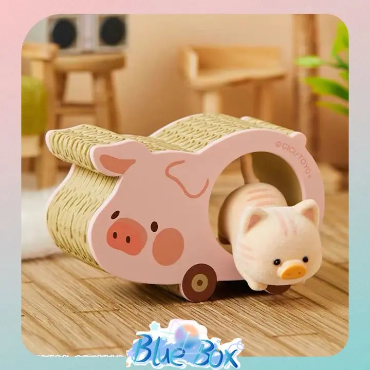 Фото Оригинальная серия плюшевых игрушек TOYZEROPLUS LuLu The Piggy Caturday Blind Box, флокированная плюшевая игрушка, украшение для стола, очаровательный подарок на день рождения, в наличии №1