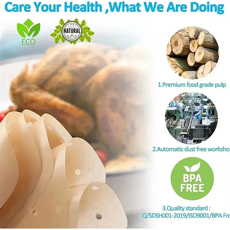 50/100/200 шт. бумага для фритюрницы одноразовые вкладыши пароварки кухонные формы