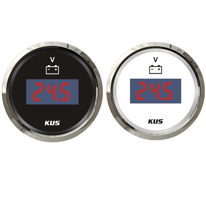 KUS Вольтметры с желтой или красной подсветкой 52 мм 8-32 В Покажите вольтметр черные