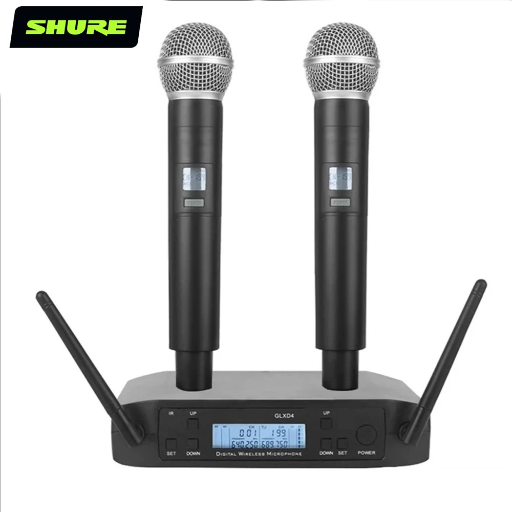 

SHURE GLXD4 Wireless Microphone UHF 640-690MHz Professional Handheld Mic for Karaoke Church Show Meeting Studio Recording
