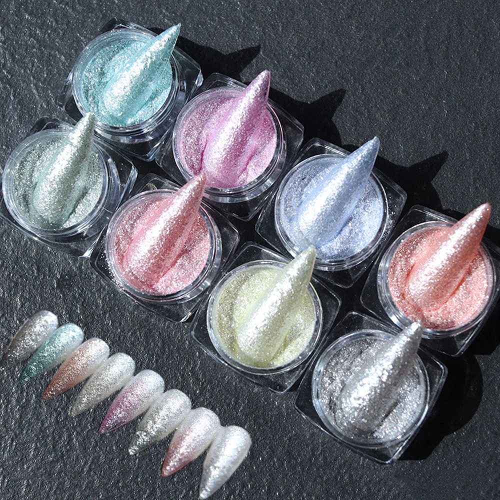 

Crystal Fire Opal Flakes Nail Sequins Edelweiss Polarized Light Nail Sequins Thin Paillettes Powder Pigment Chrome Decorations #