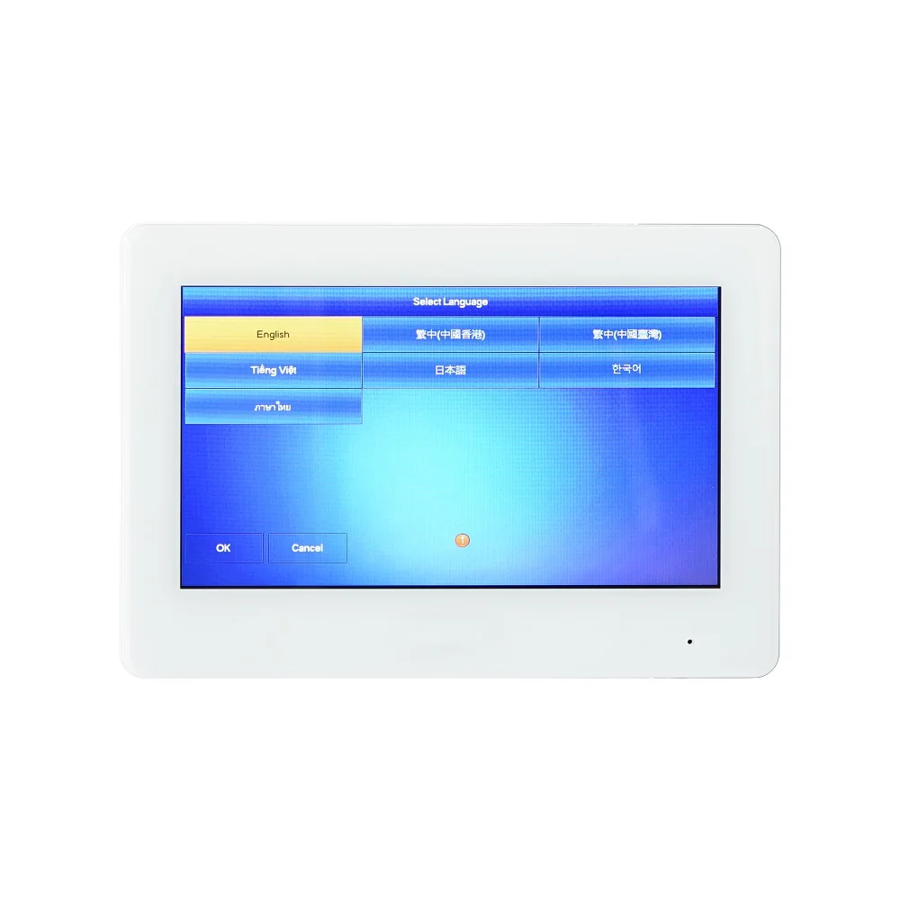 Дешево DH многоязычный VTH5421HW VTH5421HB 802.3af PoE 7-дюймовый внутренний монитор, IP-монитор дверного звонка, видеодомофон, SIP-версия