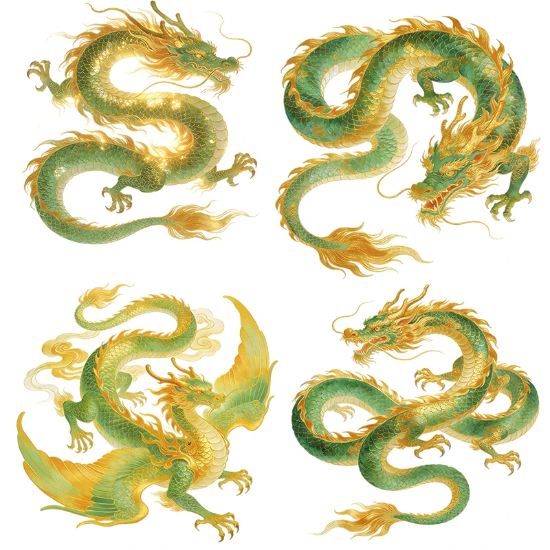 Фото Наклейки на стену Three Ratels CEE228 Vitality Green Dragon Art для украшения дома, наклейки на автомобиль, водонепроницаемые №2