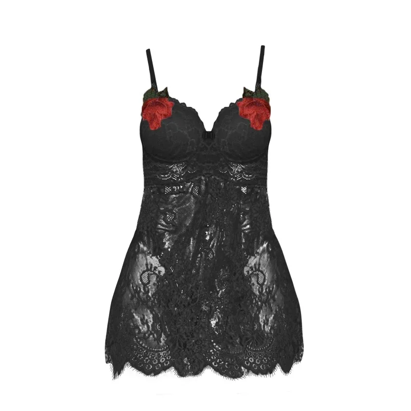 Новая модель 2024 комплект сексуального нижнего белья сетчатая женская ночная