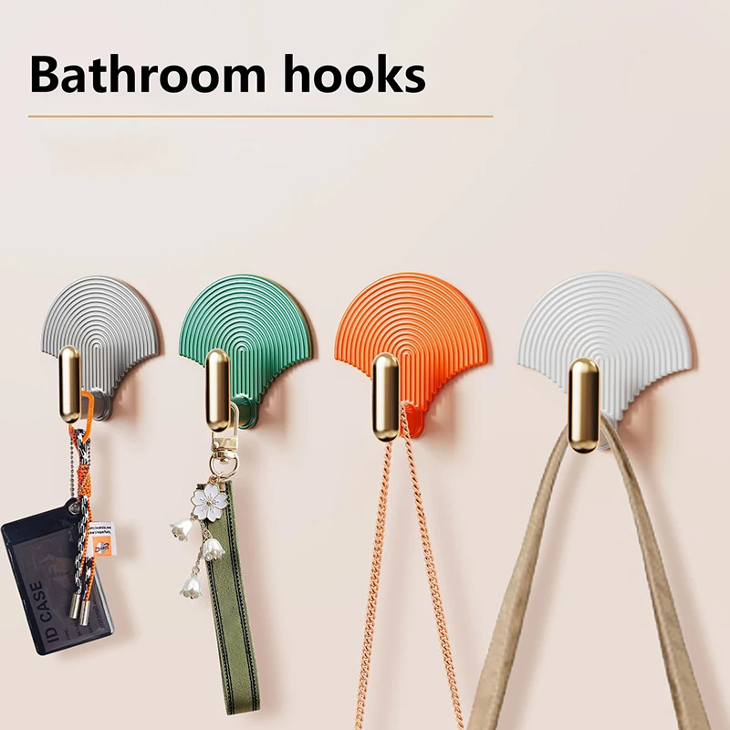 

1/4PCS Self-adhesive Wall Hooks Acrylic Bathroom Hooks for Hanging Waterproof Luxury Adhesive Hook Towel Holder Home Accessories
