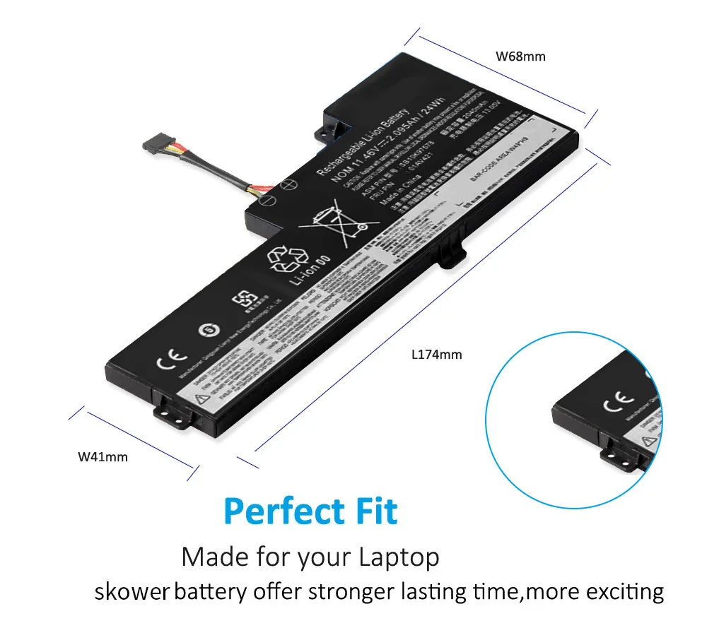 Фото Внутренняя батарея SKOWER 01AV421 для Lenovo ThinkPad T470 T480 T570 T580 TP25 01AV489 01AV420 01AV419 01AV425 01AV427 01AV428 №3