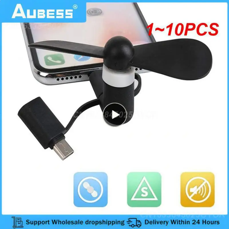 

1~10PCS 3-In-1Mini USB Fan Type C Micro USB Mini Fan Cooler for iPhone Samsung Huawei HTC Cell Phone High Quality USB