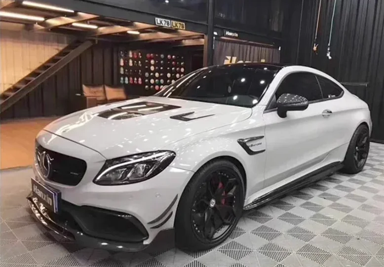 Для Mercedes Benz C Class W205 C205 2/4 дверь седан купе 2015-2021 комплект боковых юбок из