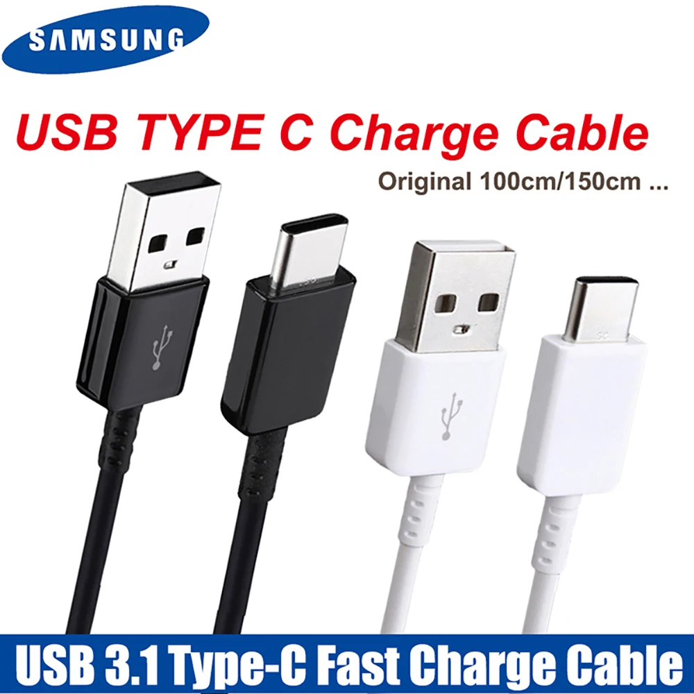 

100% Original 25cm/1.2/1.5/2/3m USB 3.1 Type C Fast Charging Data Cable For Samsung Galaxy A70 A50 A40 S8 S9 plus S10e Note 8 9
