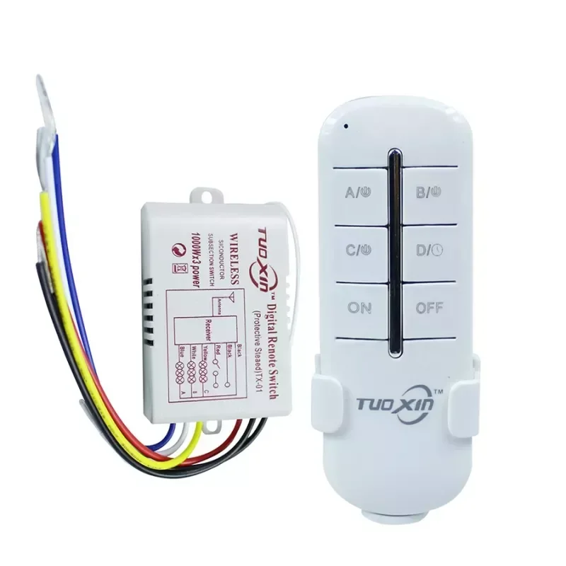 

NEW IN 220V Wireless Remote Control Switch ON/OFF Lamp Light Digital Wireless Wall Remote Switch Receiver Transmitter For LED La