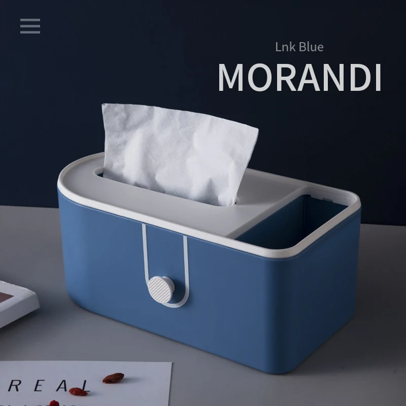 

Tissue Box Paper Towel Storage Boxes Pumping Paper Case Multi-function Remote Control Organizer Cases for Kitchen Bathroom