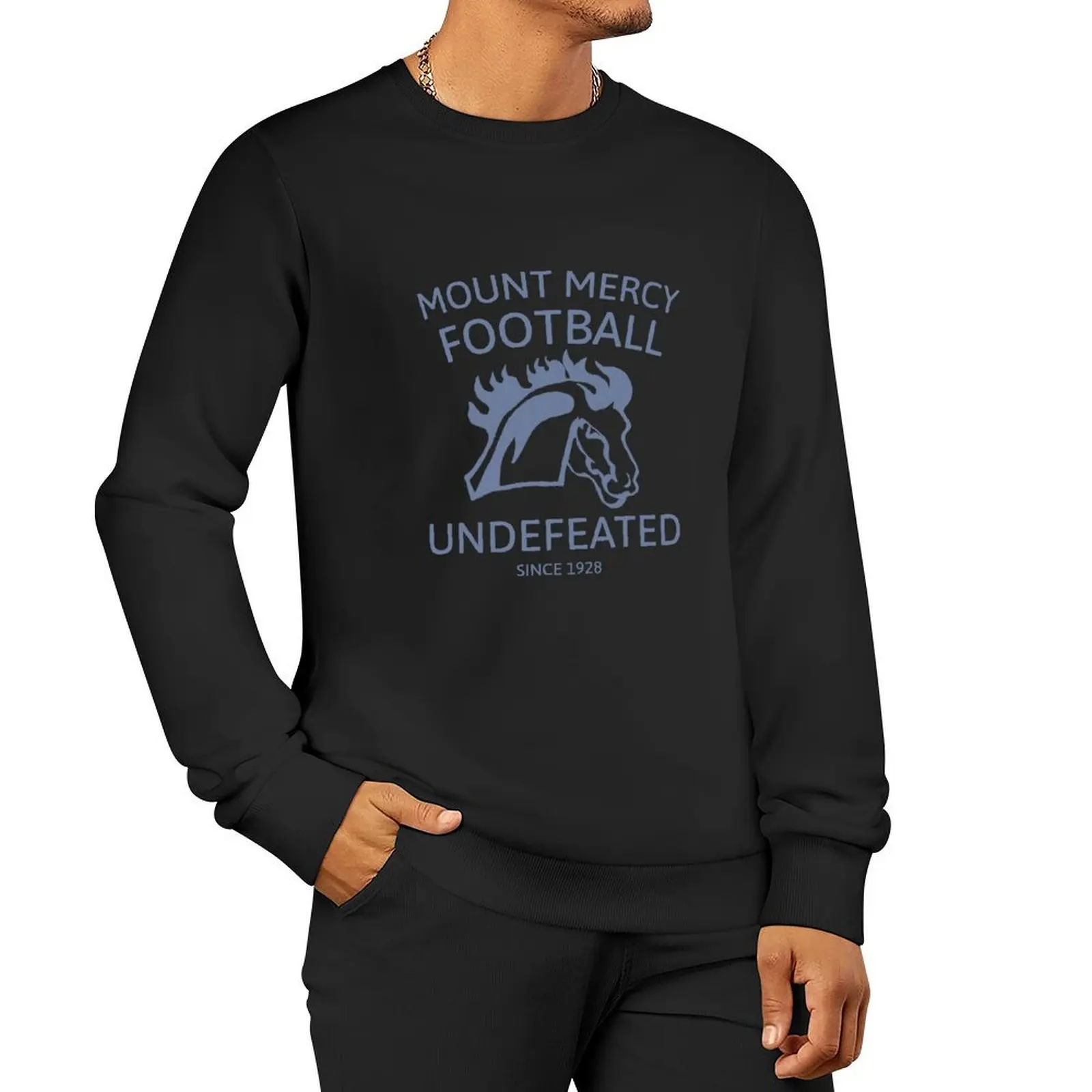 Mount Mercy University Football: Undefeated Pullover Hoodie мужская одежда новые толстовки и