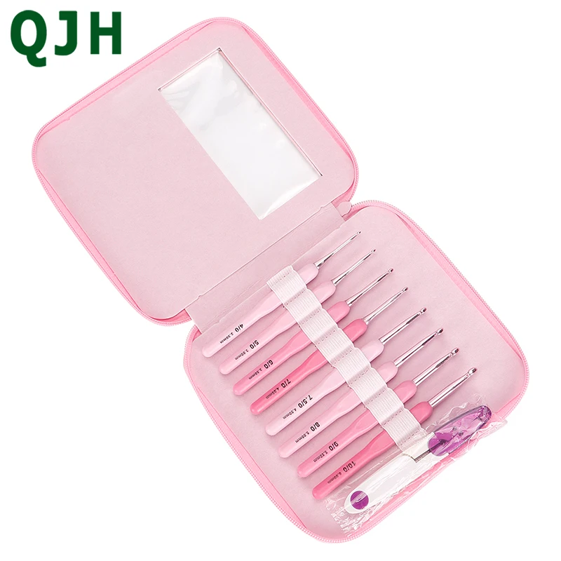 

Crochet Hooks Kits with Storage Bag Handle Crochet Needles Yarn Weave Knitting Needles Set DIY Ergonomic Weaving Tool