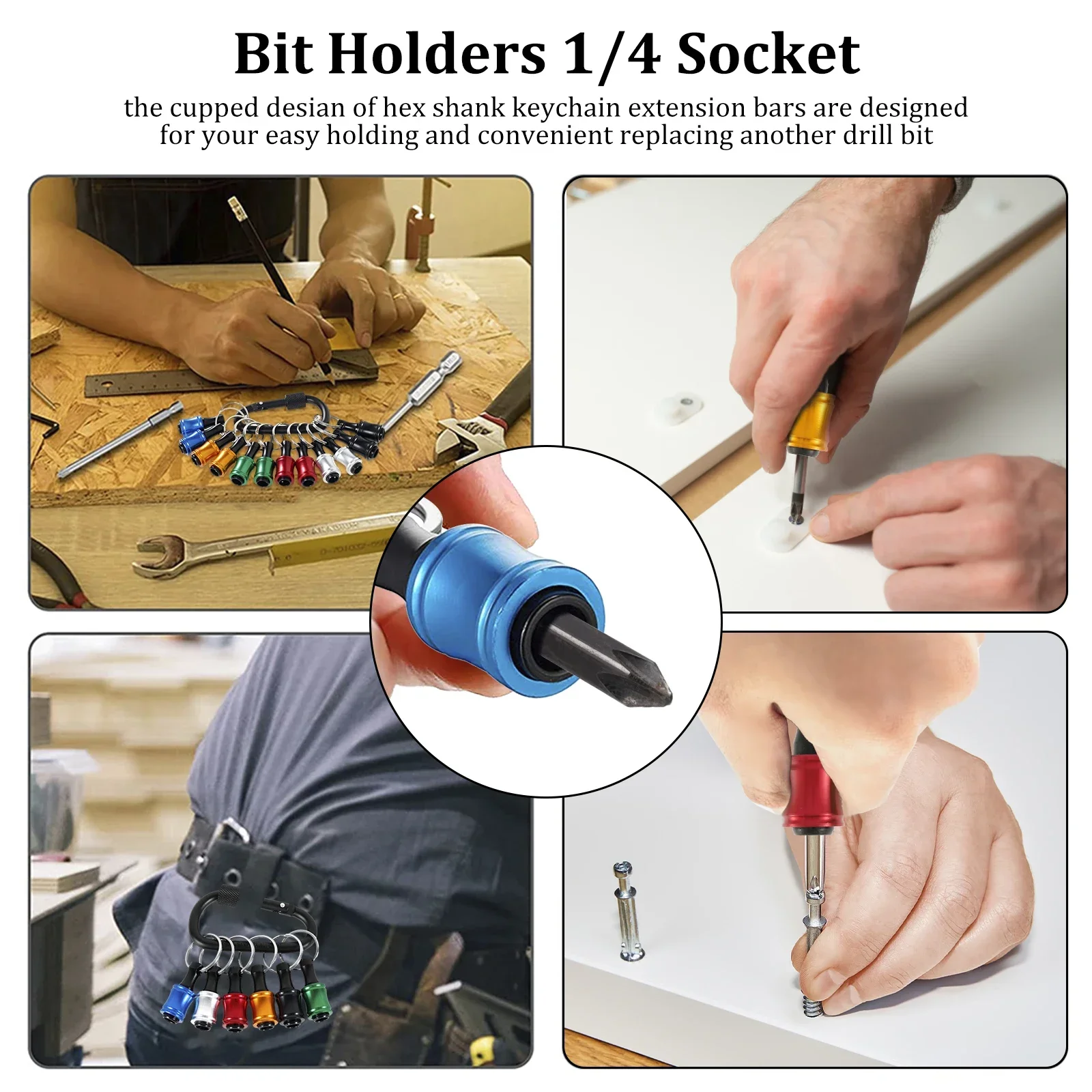 Держатель для торцевых сверл 1/4 дюйма шестигранный хвостовик держатель отверток