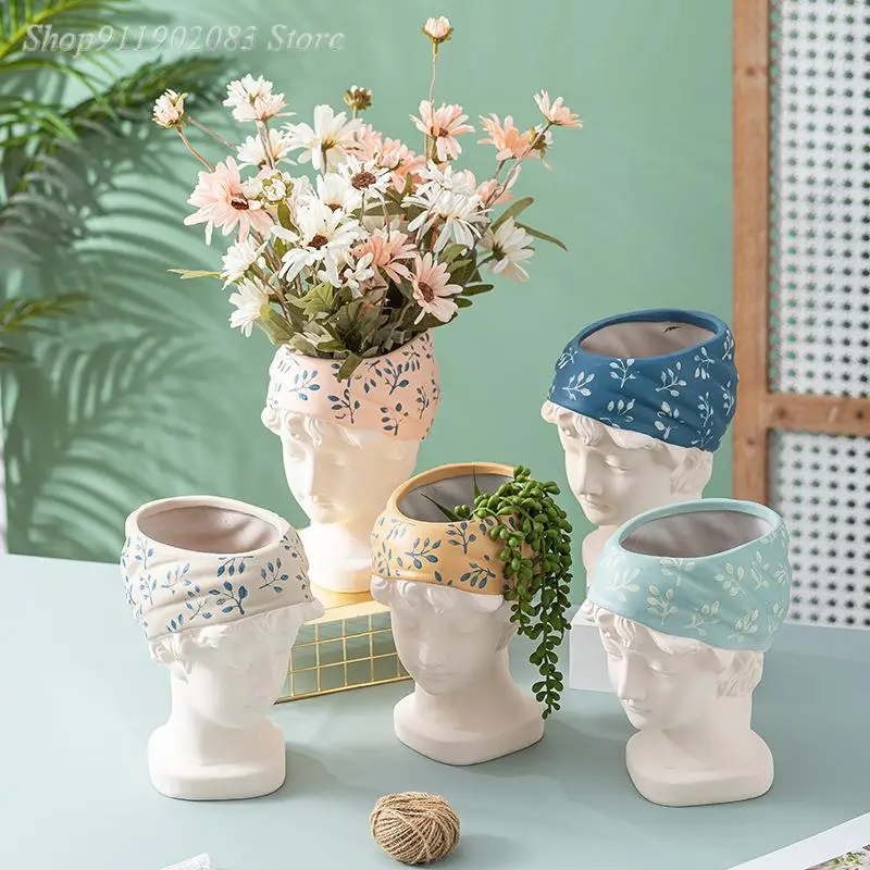 

Ceramic Flower Pot Human Head Vase Venus Art Body Flower Arrangement Succulent Plant Pots Vases Pots Home Decoration Accessories