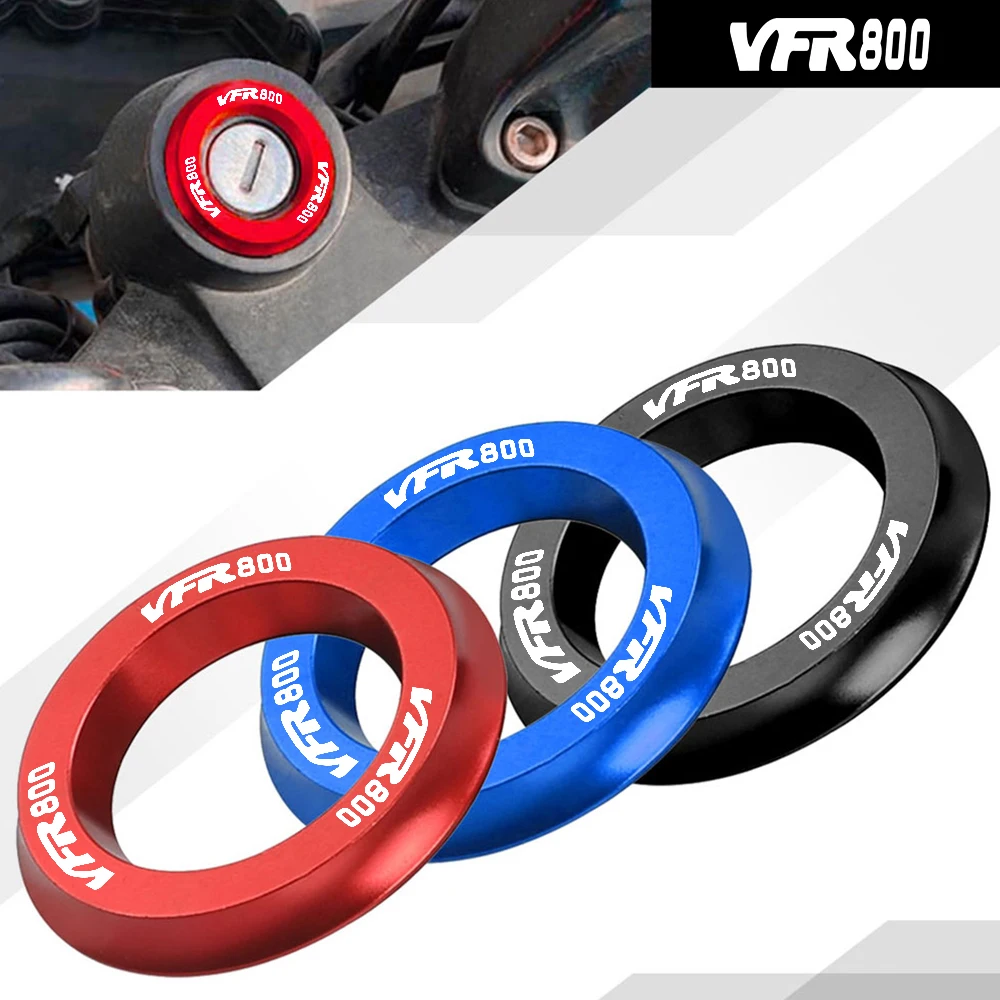 

Motorcycle Ignition Cover Key Switch Ring Decorative Key hole Ring CNC Aluminum Accessories FOR HONDA VFR800 2002-2004 2003 VFR