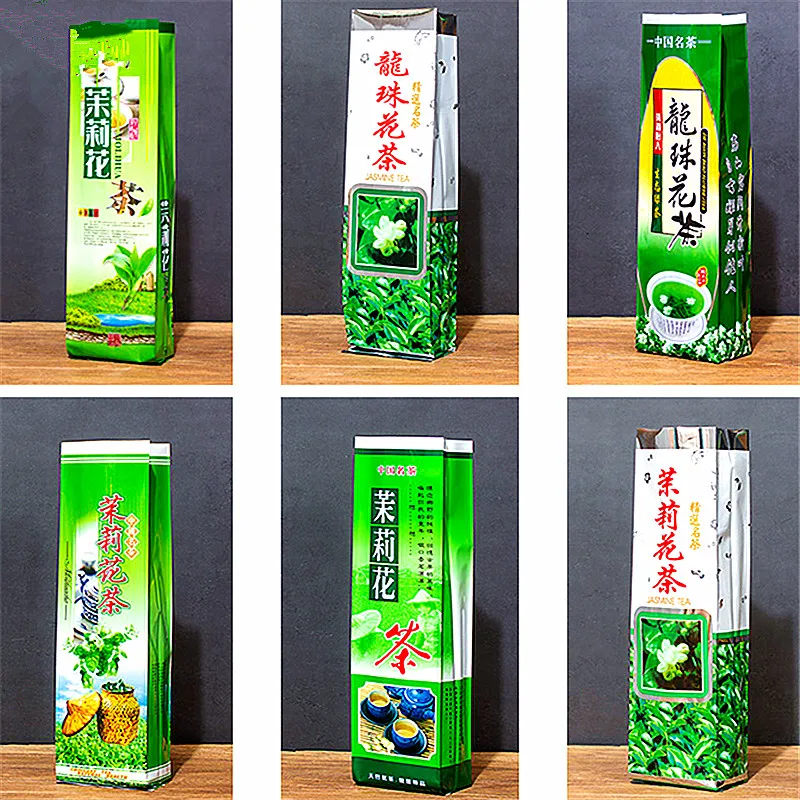 Set Zipper Bags Shuang Jasmine Loose Green Tea Recyclable Sealing Packing Bag