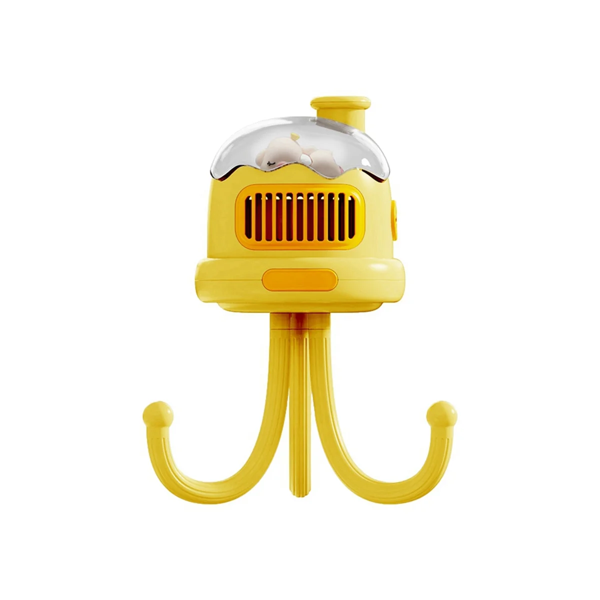 

Portable Stroller Fan USB Rechargeable Silent Outdoor Clip-on Kids Handheld Bladeless Fan(Yellow)